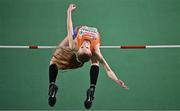 2 March 2023; Britt Weerman of Netherlands competes in the women's high jump qualification round during Day 0 of the European Indoor Athletics Championships at Ataköy Athletics Arena in Istanbul, Türkiye. Photo by Sam Barnes/Sportsfile