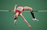 2 March 2023; Marija Vukovic of Montenegro competes in the women's high jump qualification round during Day 0 of the European Indoor Athletics Championships at Ataköy Athletics Arena in Istanbul, Türkiye. Photo by Sam Barnes/Sportsfile