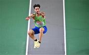 2 March 2023; Jan Luxa of Slovenia competes in the men's triple jump qualification round during Day 0 of the European Indoor Athletics Championships at Ataköy Athletics Arena in Istanbul, Türkiye. Photo by Sam Barnes/Sportsfile
