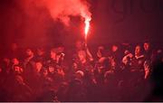 3 March 2023; Bohemians supporters before the SSE Airtricity Men's Premier Division match between Shelbourne and Bohemians at Tolka Park in Dublin. Photo by Tyler Miller/Sportsfile