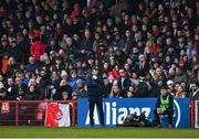 4 March 2023; Dublin manager Dessie Farrell during the Allianz Football League Division 2 match between Derry and Dublin at Celtic Park in Derry. Photo by Ramsey Cardy/Sportsfile