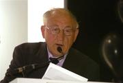 2 June 2004; Former Irish Times Rugby Correspondent Edmund van Esbeck. Picture credit; Brendan Moran / SPORTSFILE