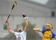 24 August 2013; Kevin Connor, Kildare, in action against Conor Coyle, Roscommon. Bord Gáis Energy GAA Hurling All-Ireland Under 21 'B' Championship Semi-Final, Kildare v Roscommon, Duggan Park, Ballinasloe, Co. Galway. Picture credit: David Maher / SPORTSFILE