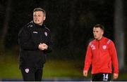 6 March 2023; Derry City first team coach Conor Loughrey before the SSE Airtricity Men's Premier Division match between UCD and Derry City at the UCD Bowl in Dublin. Photo by Stephen McCarthy/Sportsfile