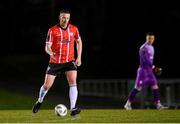 6 March 2023; Shane McEleney of Derry City during the SSE Airtricity Men's Premier Division match between UCD and Derry City at the UCD Bowl in Dublin. Photo by Stephen McCarthy/Sportsfile