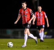 6 March 2023; Will Patching of Derry City during the SSE Airtricity Men's Premier Division match between UCD and Derry City at the UCD Bowl in Dublin. Photo by Stephen McCarthy/Sportsfile