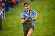 11 March 2023; Sholah Lawrence of Our Lady's College Greenhills, Louth, on her way to winning the junior girls 2500m during the 123.ie All-Ireland Schools Cross Country Championships at SETU Sports Campus in Carriganore, Waterford.  Photo by David Fitzgerald/Sportsfile