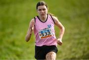 11 March 2023; Emily Bolton of Mount Sackville Secondary School Chapelizod, Dublin, on her way to winning the intermediate girls 3500m during the 123.ie All-Ireland Schools Cross Country Championships at SETU Sports Campus in Carriganore, Waterford. Photo by David Fitzgerald/Sportsfile