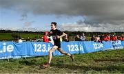 11 March 2023; Declan O'Connell of Clarin College Athenry, Galway, on his way to finishing second in the intermediate boys 5000m during the 123.ie All-Ireland Schools Cross Country Championships at SETU Sports Campus in Carriganore, Waterford. Photo by David Fitzgerald/Sportsfile