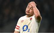 11 March 2023; Marcus Smith of England reacts during the Guinness Six Nations Rugby Championship match between England and France at Twickenham Stadium in London, England. Photo by Harry Murphy/Sportsfile