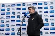 12 March 2023; Kilkenny manager Derek Lyng is interviewed after his side's victory in the Allianz Hurling League Division 1 Group A match between Kilkenny and Dublin at UPMC Nowlan Park in Kilkenny. Photo by John Sheridan/Sportsfile
