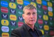 16 March 2023; Manager Stephen Kenny during a Republic of Ireland squad announcement at Aviva Stadium in Dublin. Photo by Stephen McCarthy/Sportsfile