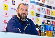 16 March 2023; Head coach Andy Farrell speaking during an Ireland rugby media conference at the Aviva Stadium in Dublin. Photo by Sam Barnes/Sportsfile