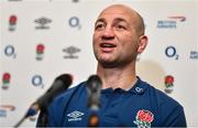 16 March 2023; Head coach Steve Borthwick speaking during England rugby media conference at Radisson Blu St. Helen's Hotel in Dublin. Photo by Sam Barnes/Sportsfile