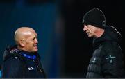 24 March 2023; DHL Stormers head coach John Dobson speaks with Leinster head coach Leo Cullen before the United Rugby Championship match between Leinster and DHL Stormers at the RDS Arena in Dublin. Photo by Harry Murphy/Sportsfile