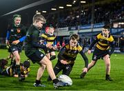 24 March 2023; Action from the half-time minis match between Birr RFC and Newbeidge RFC at the United Rugby Championship match between Leinster and DHL Stormers at the RDS Arena in Dublin. Photo by Harry Murphy/Sportsfile