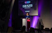 25 March 2023; Uachtarán an Cumann Camógaíochta Hilda Breslin during the AIB Camogie Club Player Awards 2023 at Croke Park in Dublin. Photo by David Fitzgerald/Sportsfile