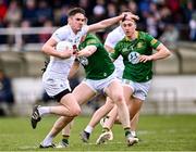 26 March 2023; David Hyland of Kildare in action against Mathew Costello of Meath during the Allianz Football League Division 2 match between Kildare and Meath at St Conleth's Park in Newbridge, Kildare. Photo by Piaras Ó Mídheach/Sportsfile
