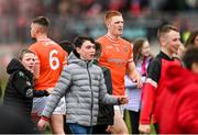 26 March 2023; Ciaran Mackin of Armagh after his side's relegation from Division 1, following the Allianz Football League Division 1 match between Tyrone and Armagh at O'Neill's Healy Park in Omagh, Tyrone. Photo by Ramsey Cardy/Sportsfile