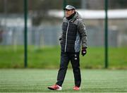 26 March 2023; Japan head coach Tomoya Takahashi before the Under-19 Rugby International match between Ireland and Japan at Lakelands Park in Dublin. Photo by Harry Murphy/Sportsfile