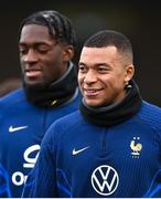 26 March 2023; Kylian Mbappé during a France training sesson at Aviva Stadium in Dublin. Photo by Stephen McCarthy/Sportsfile