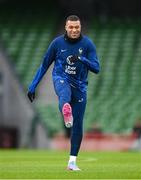 26 March 2023; Kylian Mbappé during a France training sesson at Aviva Stadium in Dublin. Photo by Stephen McCarthy/Sportsfile