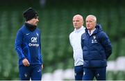26 March 2023; Antoine Griezmann and manager Didier Deschamps, right, during a France training sesson at Aviva Stadium in Dublin. Photo by Stephen McCarthy/Sportsfile