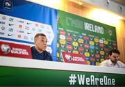 26 March 2023; Kylian Mbappé during a France press conference at Aviva Stadium in Dublin. Photo by Stephen McCarthy/Sportsfile