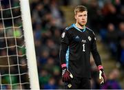 26 March 2023; Northern Ireland goalkeeper Bailey Peacock-Farrell during the UEFA EURO 2024 Championship Qualifier match between Northern Ireland and Finland at National Stadium at Windsor Park in Belfast. Photo by Ramsey Cardy/Sportsfile