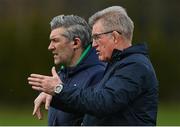 28 March 2023; Senior Coach John McKee, right, and head coach Greg McWilliams during a Ireland Women's Rugby squad training session at IRFU High Performance Centre at the Sport Ireland Campus in Dublin. Photo by Ramsey Cardy/Sportsfile