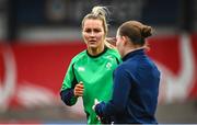 31 March 2023; Aoife Doyle, left, and Nicole Cronin during the Ireland Women's Rugby captain's run at Musgrave Park in Cork. Photo by Eóin Noonan/Sportsfile