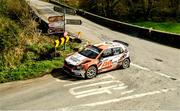 2 April 2023; Andrew Purcell and Shane Buckley in their Skoda Fabia R5 during the Rose Hotel Circuit of Kerry Rally at Tralee in Kerry. Photo by Philip Fitzpatrick/Sportsfile