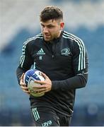 3 April 2023; Hugo Keenan during Leinster rugby squad training at RDS Arena in Dublin. Photo by Ramsey Cardy/Sportsfile