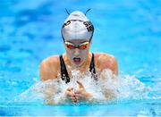 3 April 2023; Fiona Henderson of Alliance competes in the Women 13 & Over 50 LC metre breaststroke heats during day three of the Swim Ireland Irish Open Swimming Championships at the National Aquatic Centre in Dublin. Photo by Piaras Ó Mídheach/Sportsfile