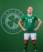 7 April 2023; Denise O'Sullivan poses for a portrait ahead of earning her 100th international cap for Republic of Ireland, against USA in Austin, Texas, USA. Photo by Stephen McCarthy/Sportsfile