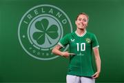 7 April 2023; Denise O'Sullivan poses for a portrait ahead of earning her 100th international cap for Republic of Ireland, against USA in Austin, Texas, USA. Photo by Stephen McCarthy/Sportsfile