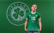 7 April 2023; Denise O'Sullivan poses for a portrait ahead of earning her 100th international cap for Republic of Ireland, against USA in Austin, Texas, USA. Photo by Stephen McCarthy/Sportsfile