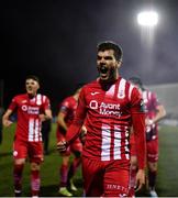7 April 2023; Stefan Radosavljevic of Sligo Rovers celebrates after scoring his side's second goal during the SSE Airtricity Men's Premier Division match between Dundalk and Sligo Rovers at Oriel Park in Dundalk, Louth. Photo by Ben McShane/Sportsfile
