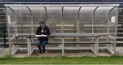 9 April 2023; Stadium announcer Shane Byrne makes an announcement ahead of the Leinster GAA Football Senior Championship Round 1 match between Wicklow and Carlow at Echelon Park in Aughrim, Wicklow. Photo by Daire Brennan/Sportsfile