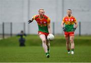 9 April 2023; Conor Doyle of Carlow during the Leinster GAA Football Senior Championship Round 1 match between Wicklow and Carlow at Echelon Park in Aughrim, Wicklow. Photo by Daire Brennan/Sportsfile