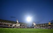 14 April 2023; Alan O'Connor of Ulster wins possession in the lineout during the United Rugby Championship match between Ulster and Dragons at the Kingspan Stadium in Belfast. Photo by Ramsey Cardy/Sportsfile