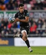 14 April 2023; Rio Dyer of Dragons during the United Rugby Championship match between Ulster and Dragons at the Kingspan Stadium in Belfast. Photo by Ramsey Cardy/Sportsfile