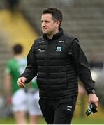 15 April 2023; Fermanagh manager Niall McElroy during the Electric Ireland Ulster GAA Football Minor Championship Round 1 match between Fermanagh and Monaghan at Brewster Park in Enniskillen, Fermanagh. Photo by Ramsey Cardy/Sportsfile