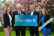 18 April 2023; In attendance, from left are, Mary O’Connor, CEO Federation of Irish Sport, Liam Carberry, President of Financial Broker, Rob Hartnett, CEO Sport for Business and Chair of the Judging Panel for the Irish Sport Industry Awards and Rachel McGovern Director Financial Services at Financial Broker as the Federation of Irish Sport officially launched the 2023 Irish Sport Industry Awards in association with Financial Broker at Merrion Square in Dublin. Photo by David Fitzgerald/Sportsfile