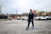 21 April 2023; Drogheda United goalkeeper Fiachra Pagel arrives for the SSE Airtricity Men's Premier Division match between Drogheda United and Bohemians at Weaver's Park in Drogheda, Louth. Photo by Stephen McCarthy/Sportsfile