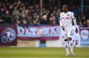 21 April 2023; Jonathan Afolabi of Bohemians during the SSE Airtricity Men's Premier Division match between Drogheda United and Bohemians at Weaver's Park in Drogheda, Louth. Photo by Stephen McCarthy/Sportsfile