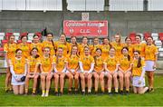 22 April 2023; The Antrim squad before the Electric Ireland Camogie Minor A Shield Semi-Final match between Antrim and Wexford at Coralstown Kinnegad GAA in Westmeath. Photo by Stephen Marken/Sportsfile