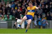 22 April 2023; Pearse Lillis of Clare scores a point during the Munster GAA Football Senior Championship Semi-Final match between Limerick and Clare at TUS Gaelic Grounds in Limerick. Photo by Tom Beary/Sportsfile