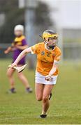 22 April 2023; Dearbhail Dobbin of Antrim during the Electric Ireland Camogie Minor A Shield Semi-Final match between Antrim and Wexford at Coralstown Kinnegad GAA in Westmeath. Photo by Stephen Marken/Sportsfile
