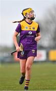 22 April 2023; Katie Bolger of Wexford during the Electric Ireland Camogie Minor A Shield Semi-Final match between Antrim and Wexford at Coralstown Kinnegad GAA in Westmeath. Photo by Stephen Marken/Sportsfile